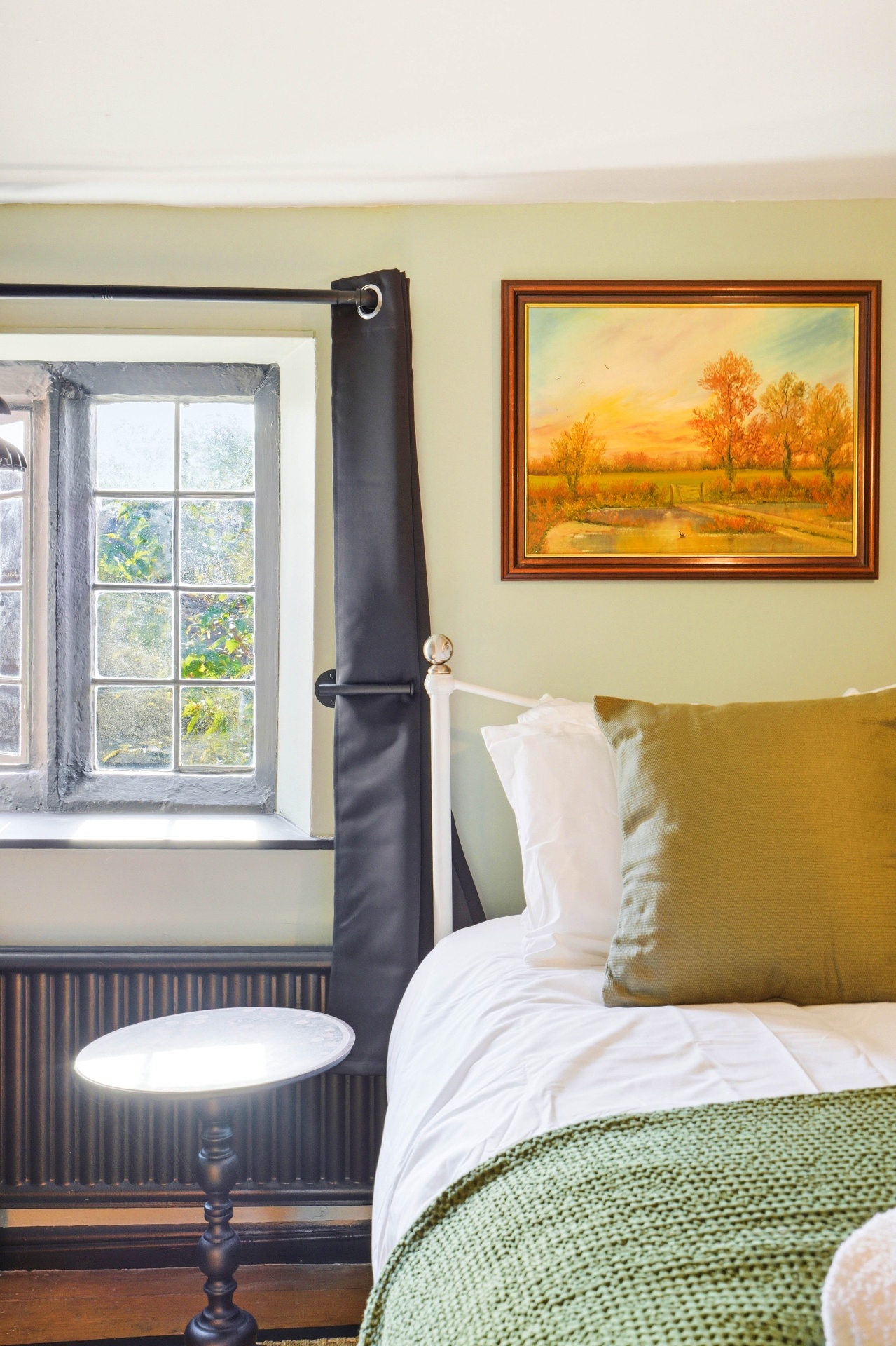 Cottage window in Bedroom Two with countryside view