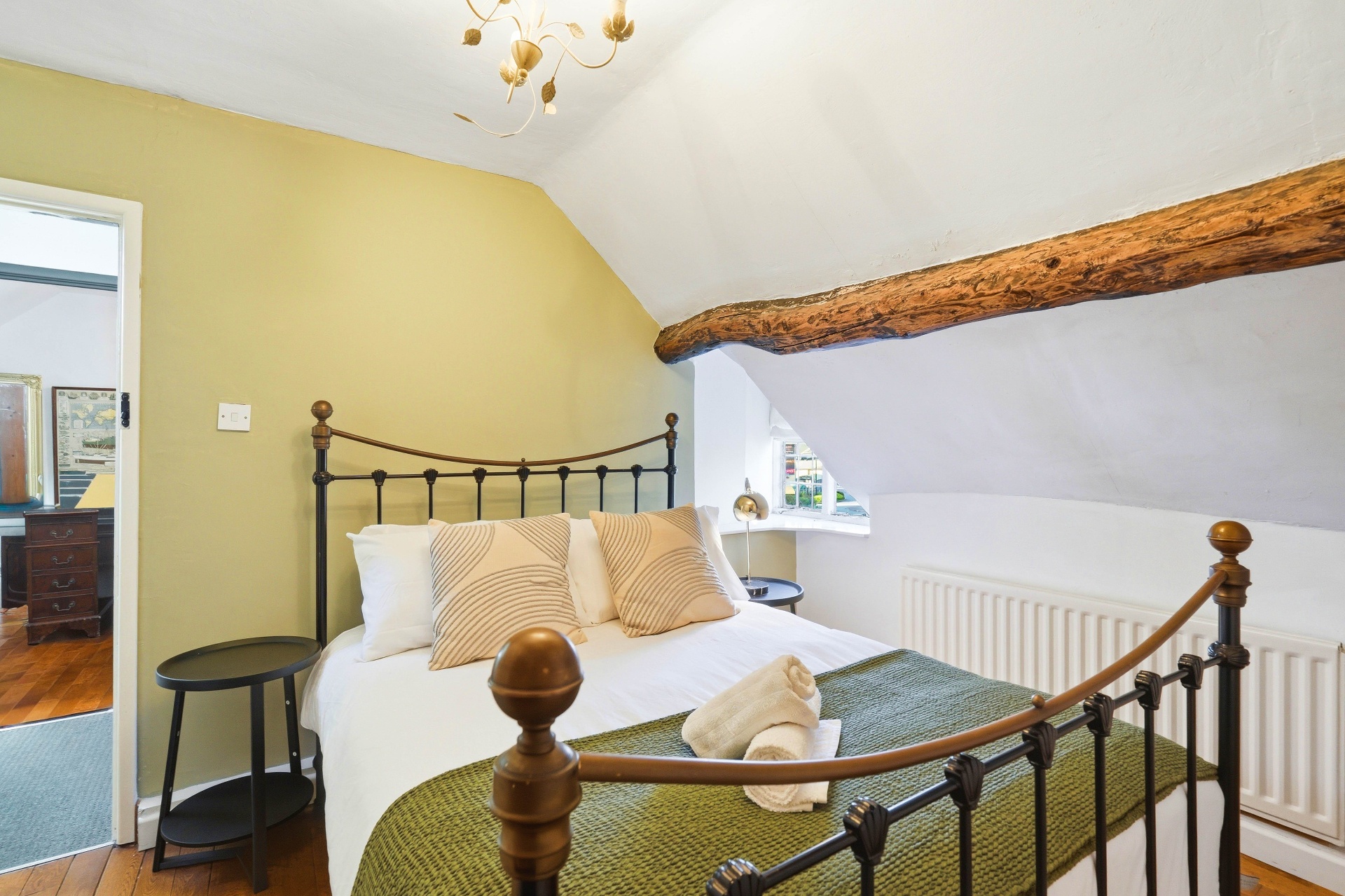 Bedroom Three showing the bed from the footboard