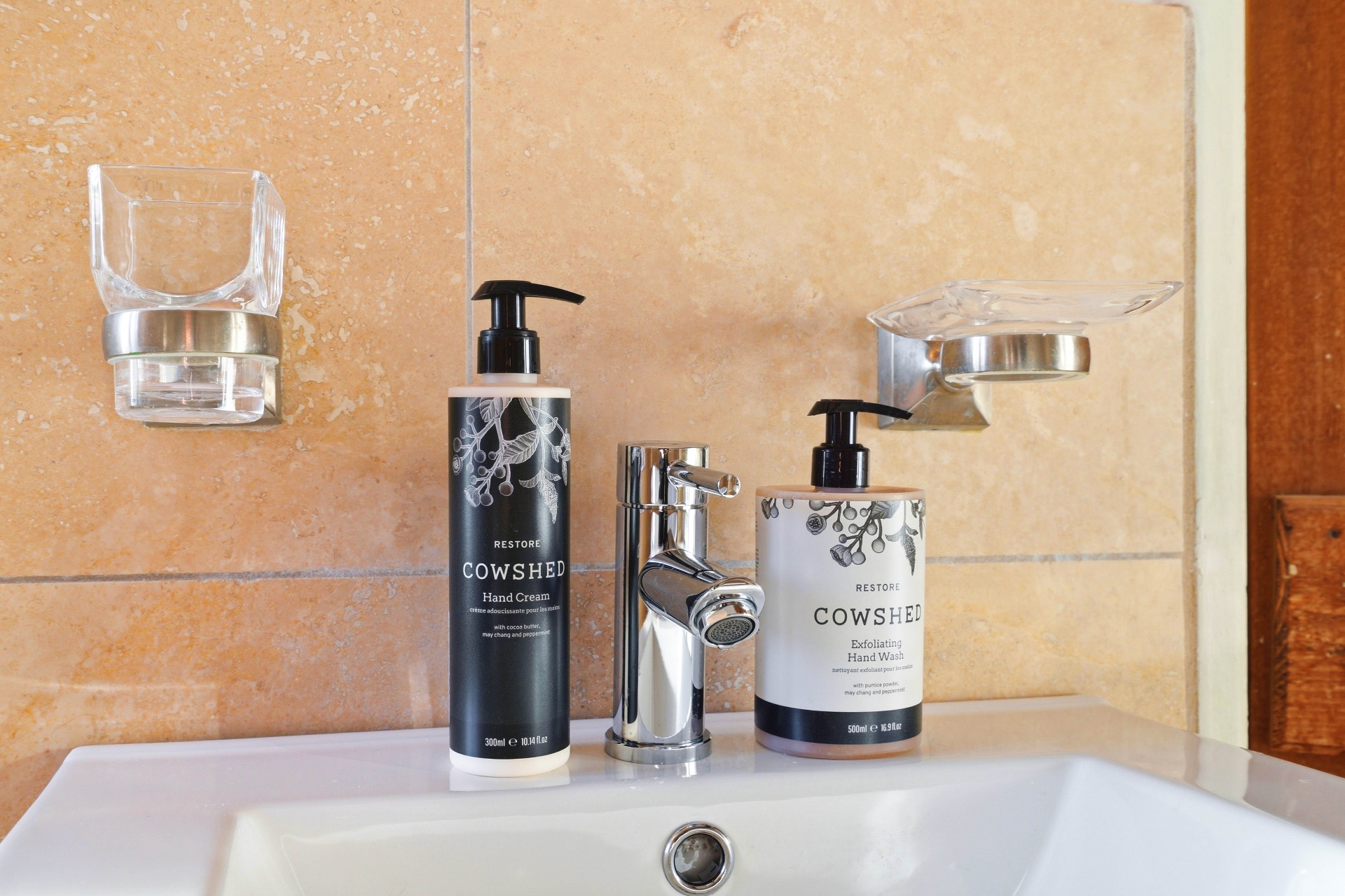 Bathroom detail with Cowshed toiletries